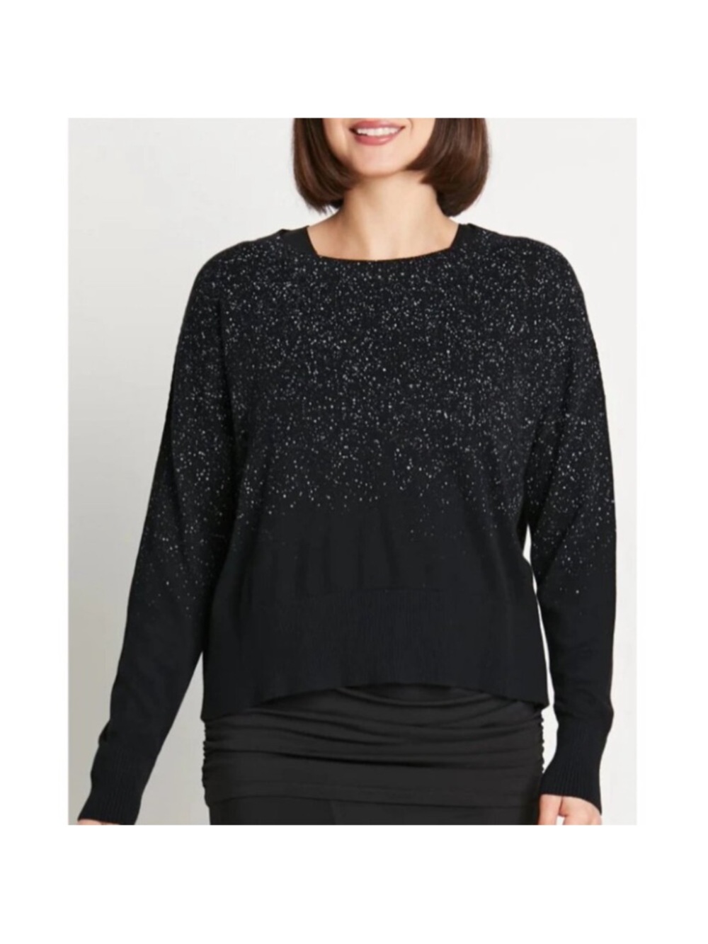 Planet Black Speckle Crewneck Sweater